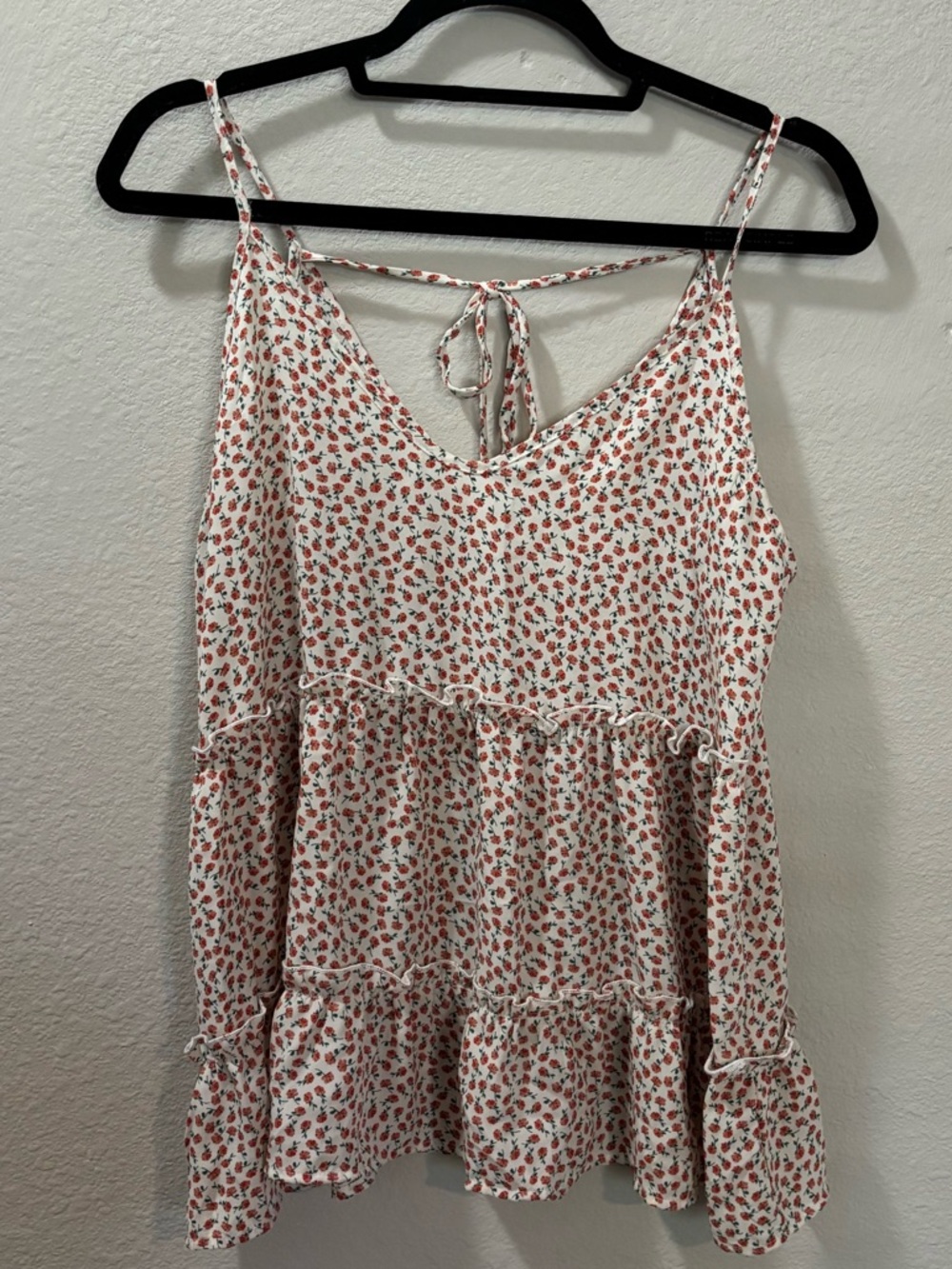 Sienna Sky Floral Ruffle Babydoll Tank Top Size Medium
